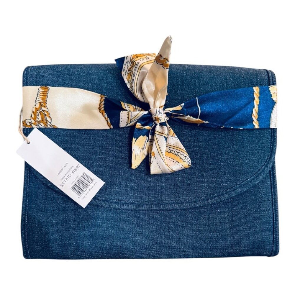 Accessories: Denim Cosmetic Travel Valet Bag-NWT